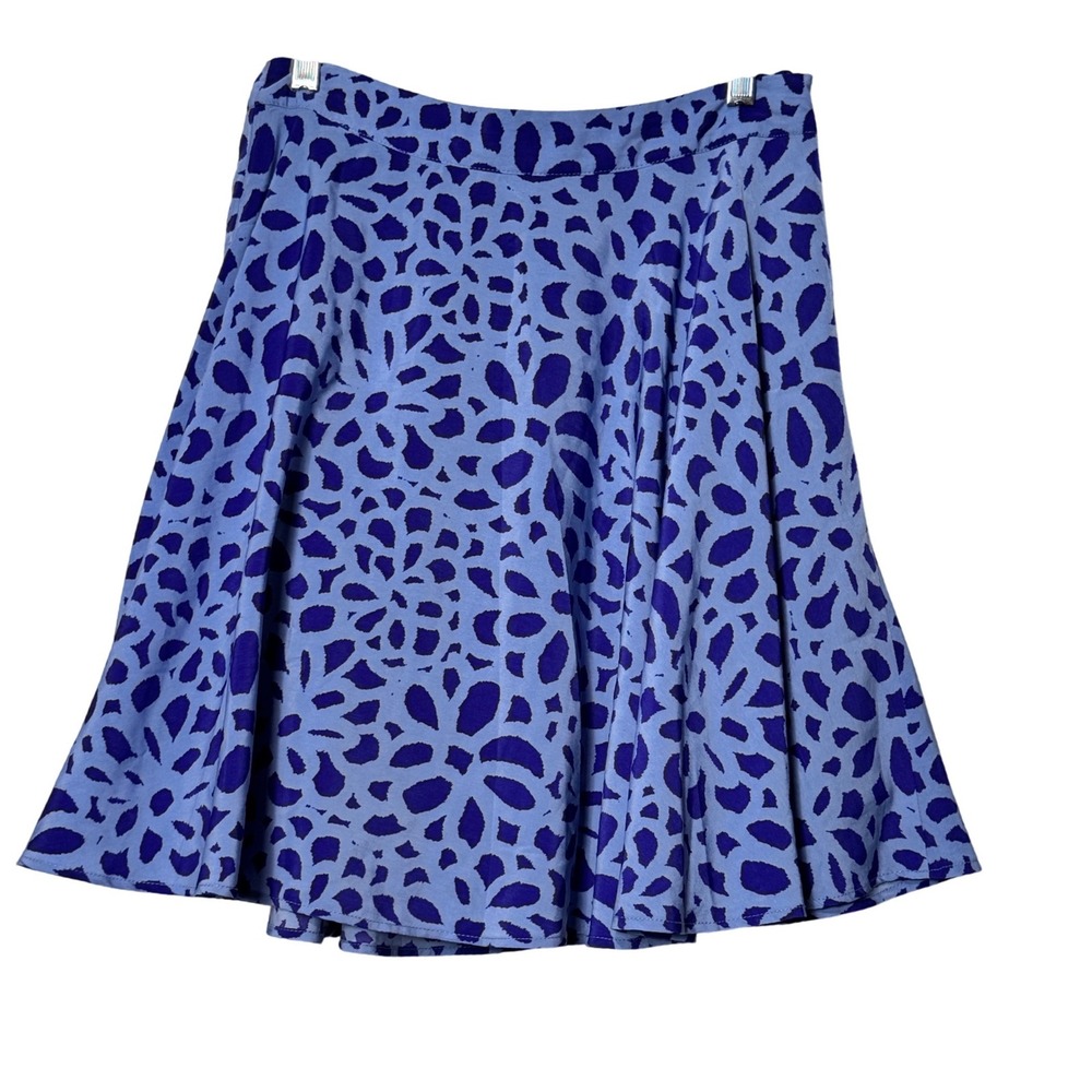 Annabella‎ Blue Purple Abstract Floral A-Line Mini Skirt Mens Size Medium